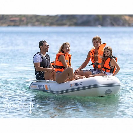 Ponton AQUA MARINA DeLuxe 3,3 WD - pompowana łódź z drewnianą podłogą