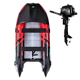 Ponton GLADIATOR ACTIVE C370AL red black - pompowana łódź z aluminiową podłogą