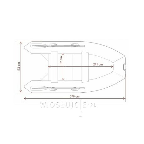 Ponton GLADIATOR CLASSIC B370AL sea green white - pompowana łódź z aluminiową podłogą