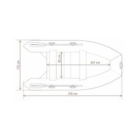 Ponton GLADIATOR CLASSIC B370AL sea green white - pompowana łódź z aluminiową podłogą