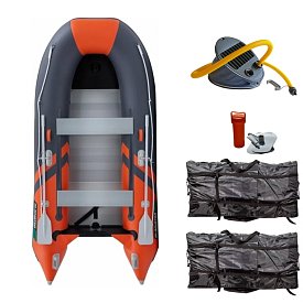 Ponton GLADIATOR CLASSIC B330AL orange dark gray - pompowana łódź z aluminiową podłogą