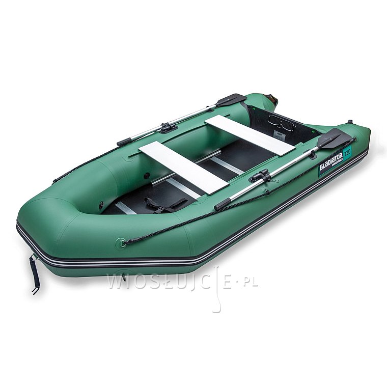 Člun GLADIATOR LIGHT AK320WF green - nafukovací člun s dřevěnou podlahou