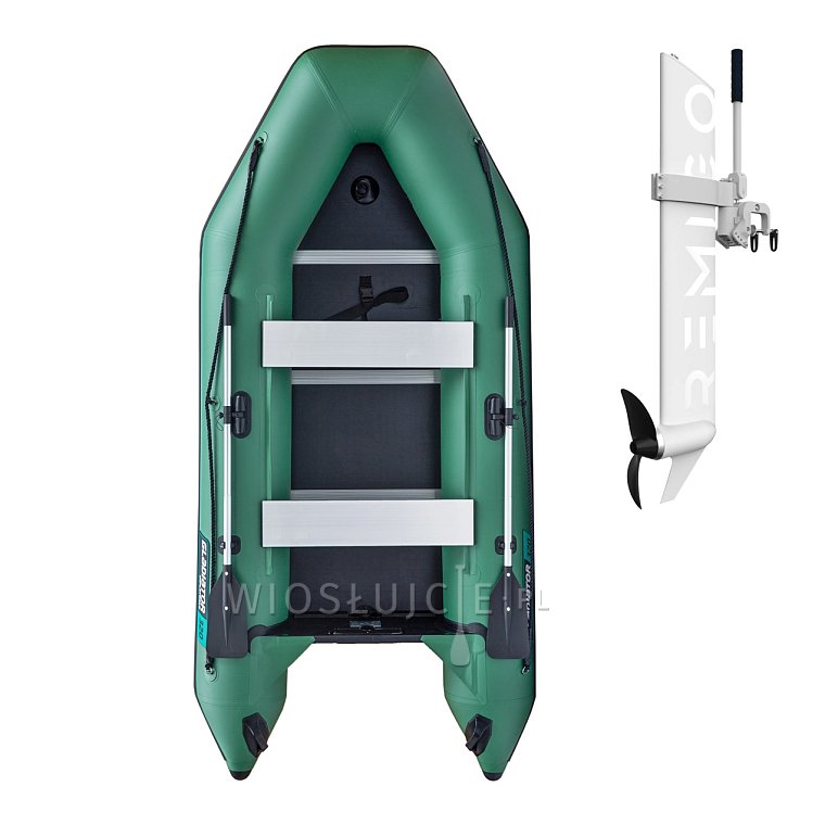 Člun GLADIATOR LIGHT AK320WF green - nafukovací člun s dřevěnou podlahou