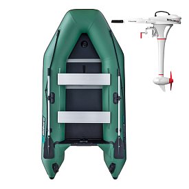 Ponton GLADIATOR LIGHT AK300WF green - pompowana łódź z drewnianą podłogą