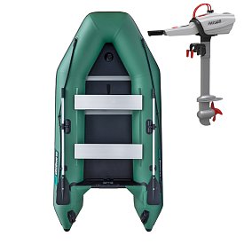 Ponton GLADIATOR LIGHT AK300WF green - pompowana łódź z drewnianą podłogą