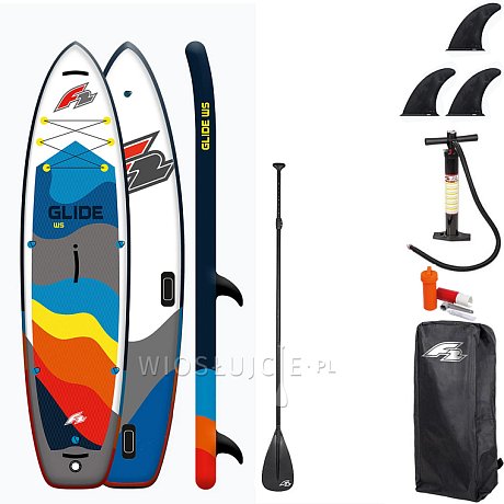 Deska SUP F2 GLIDE WINDSURF 10'8 GREY z wiosłem - pompowany paddleboard i windsurfing