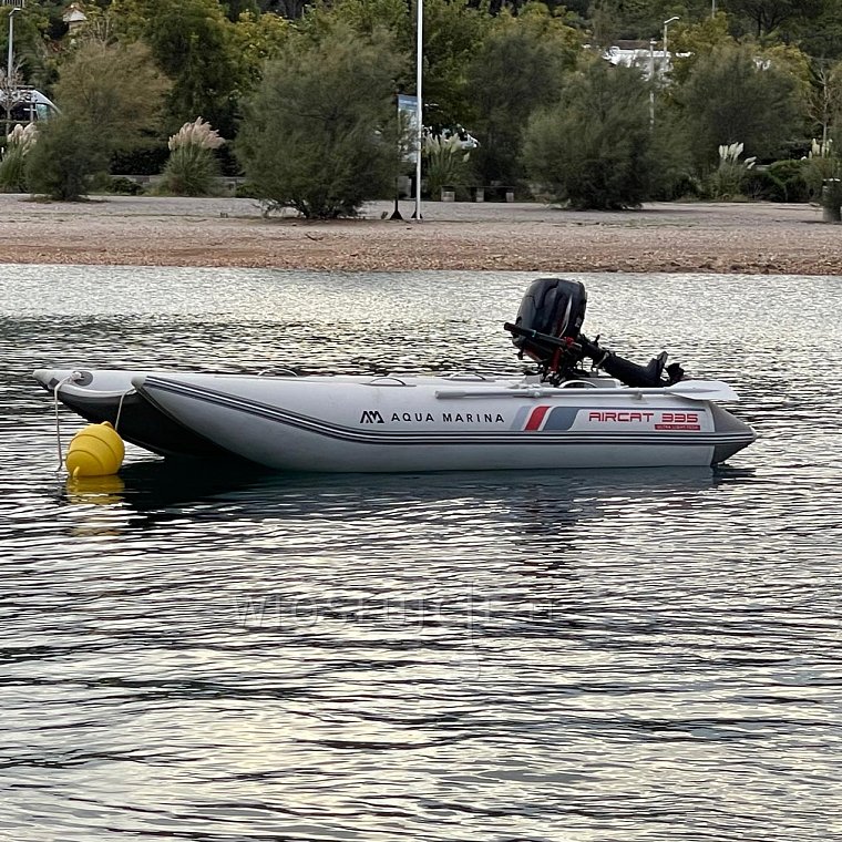 Ponton AQUA MARINA Aircat 3,35m BT-AC335 - pompowany katamaran podłoga Air Deck
