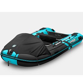 Ponton GLADIATOR ACTIVE C370AL black turquoise - pompowana łódź z aluminiową podłogą