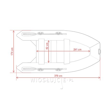 Ponton GLADIATOR ACTIVE C370AL red black - pompowana łódź z aluminiową podłogą