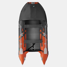 Ponton GLADIATOR ACTIVE C370AL orange dark gray - pompowana łódź z aluminiową podłogą