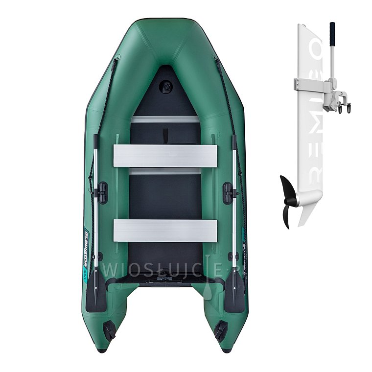 Ponton GLADIATOR LIGHT AK300WF green - pompowana łódź z drewnianą podłogą