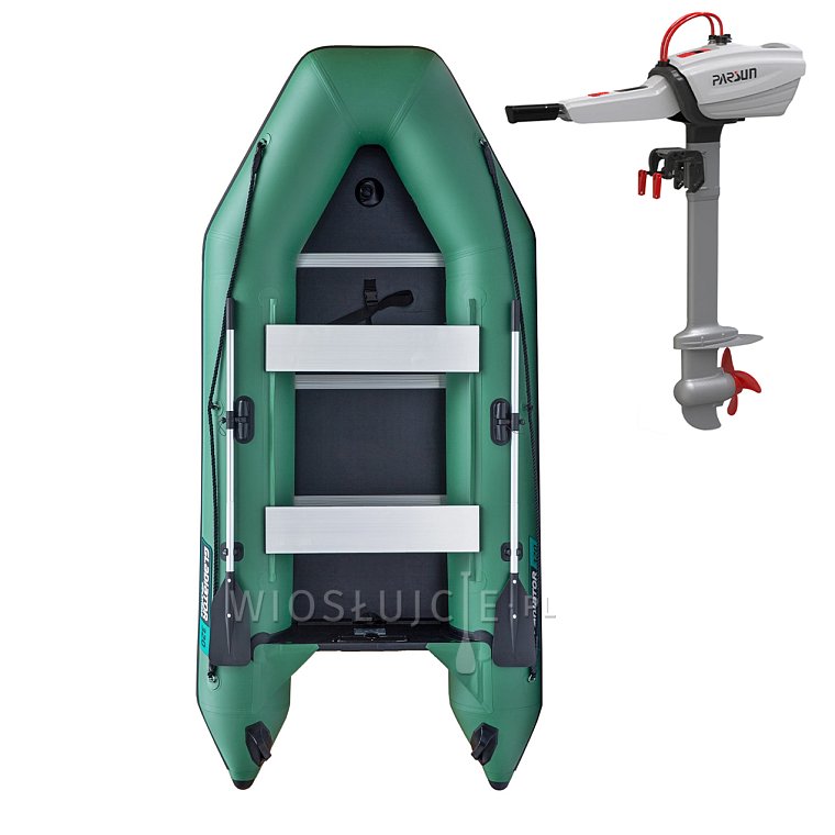 Ponton GLADIATOR LIGHT AK320WF green - pompowana łódź z drewnianą podłogą